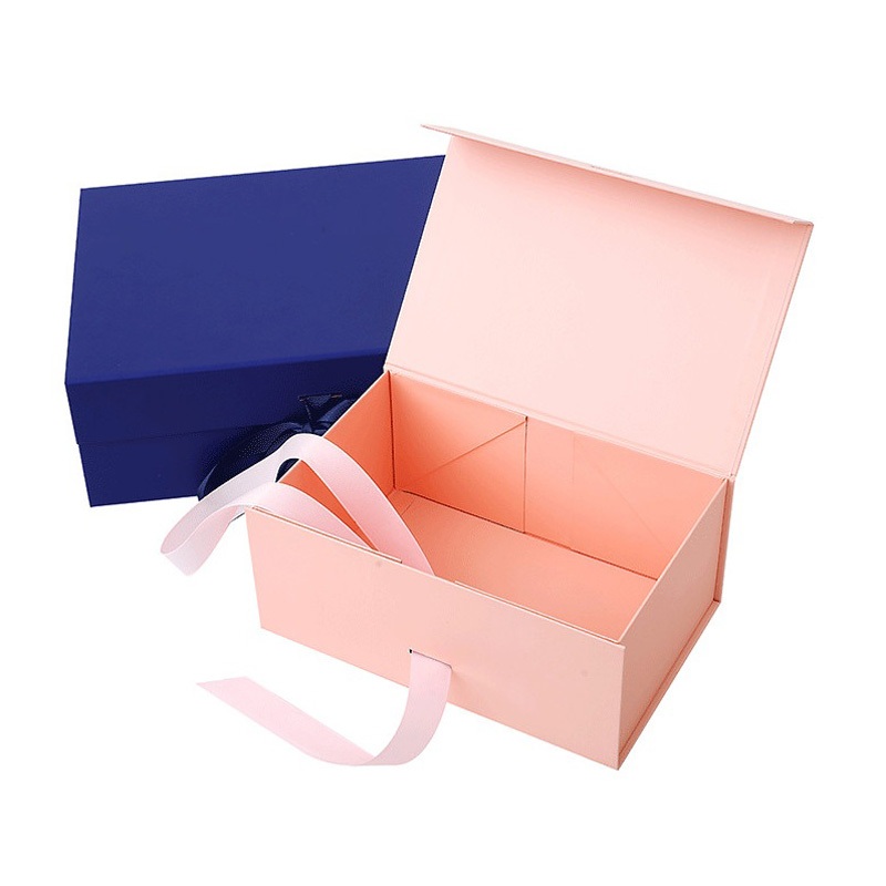 Folding Flip Ribbon Clothing Empty Box Wedding Party Magnetic Gift Box with Lids for Presents Birthday Valentines Christmas LX5579