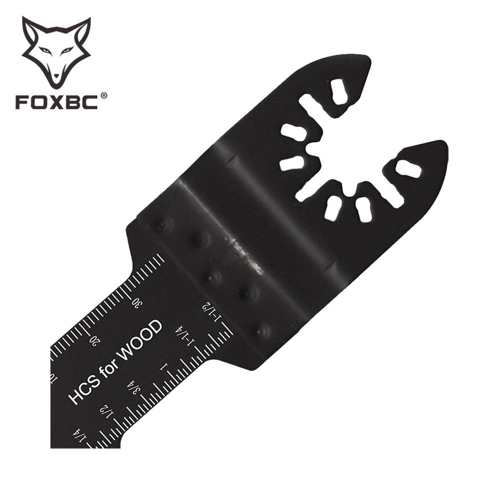 Zaagbladen FoxBC 23st Oscillating Multi Tool Saw Blades Quick Release Tool Kit för trämlast Mjuk metallskärning