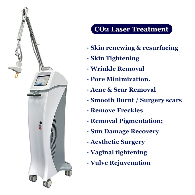 Chirurgie laser au dioxyde de carbone de haute qualité Fractional CO2 Lazer Machine de resurfaçage de la peau Enlèvement des cicatrices d'acné équipement de traitement du corps du visage