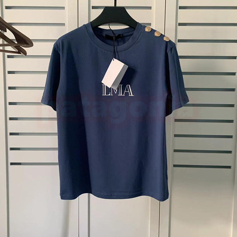 Sommar T-shirt för män Bokstavstryck kortärmad högkvalitativ mode par Bomull T-shirt piké 4 färger Storlek S-2XL