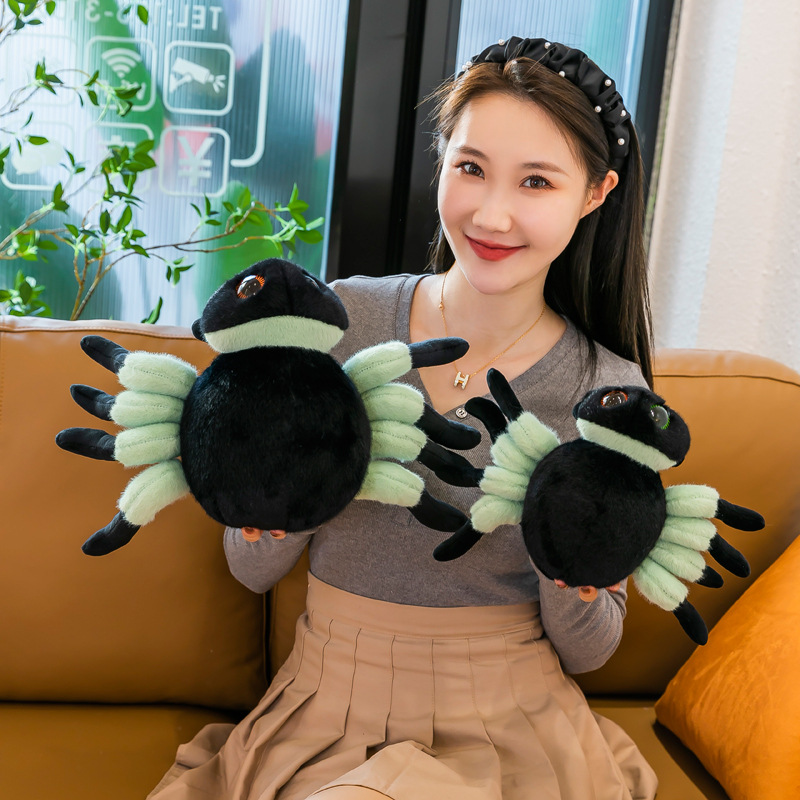 Simulering Animal Spider Plush Toy Funny Doll Insects Tricks Props Pillows Home Decorations Halloween Gifts LA635