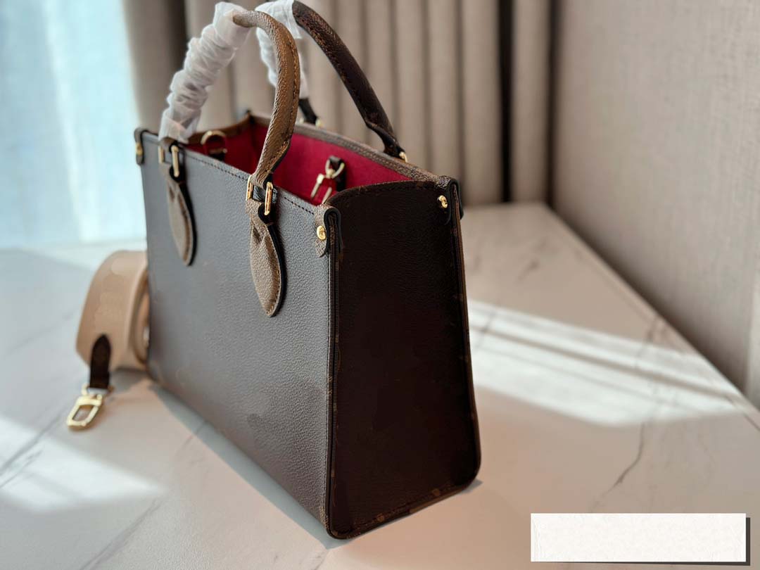 Fashion Women Onthego Luxurys Designers حقائب جلدية أصلية PM PM Hand Handbags Messenger Crossbody with Coin Prest Counter Bag Totes Wallet Topbag Quality