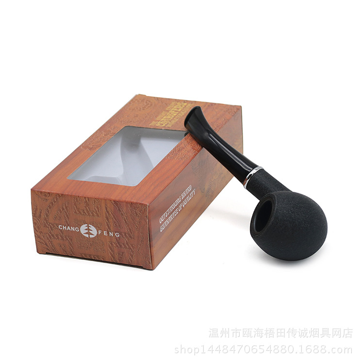 Rookpijpen Zwarte Hars Frosted Wood Pipe Smoking Set, Short Portable Houten Pipe