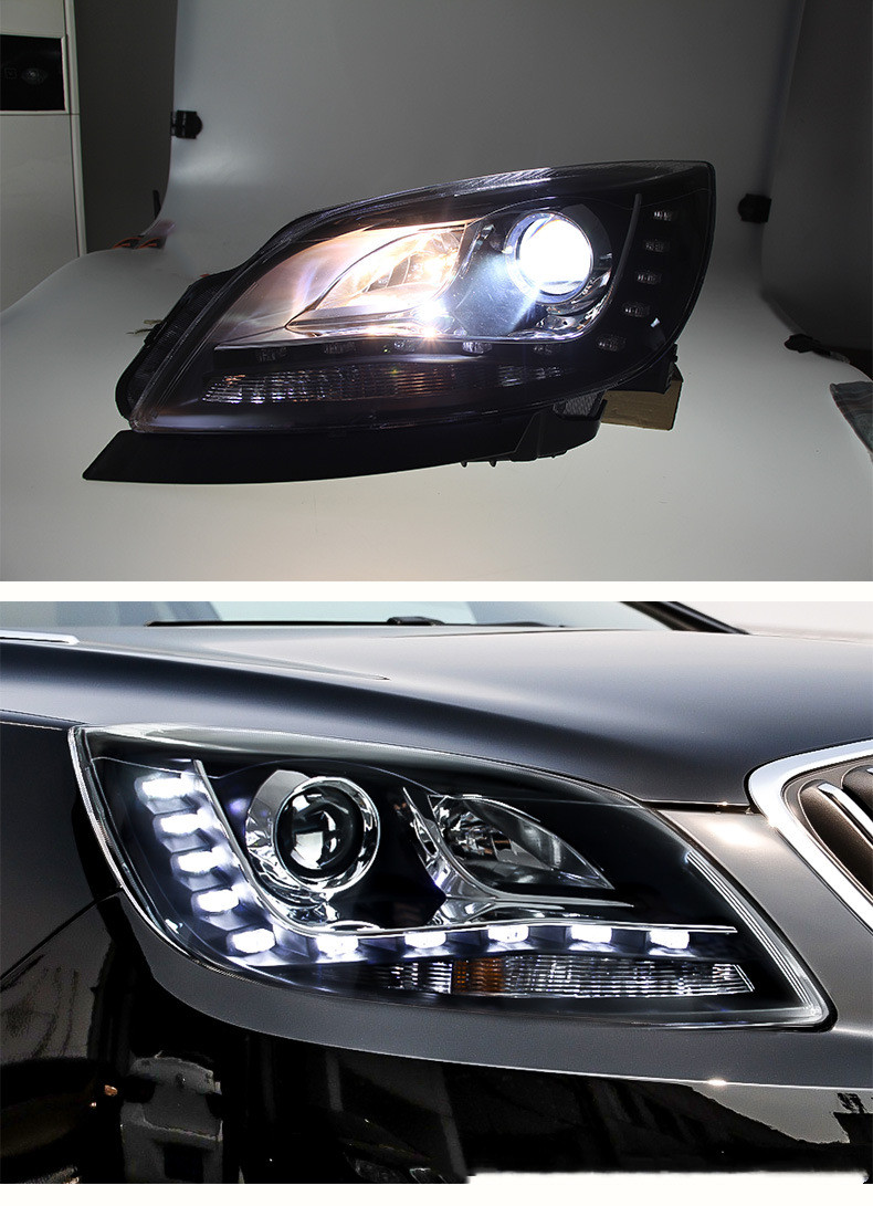 Dla Buick Excelle GT Reflights 2009-2014 LED Reflight DRL HID Lampa głowa BI XENON PORITTORES