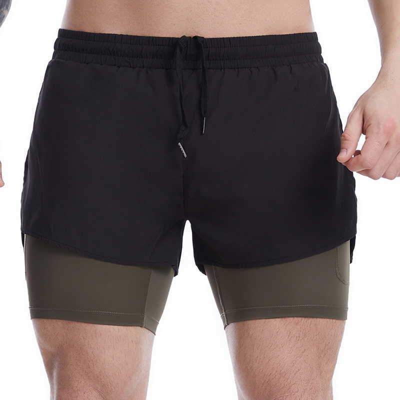 Pantaloncini da uomo Uomo Sport Fitness e corsa Maglia leggera Traspirante Velocità Pantaloni sottili solidi con pantaloncini Bambino Ragazzo Allenamento in palestra P230505