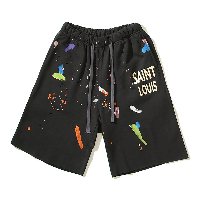 Painted Shorts Summer Pant Hip Hop For Men Drawstring Beach Holiday Short pants Clothes