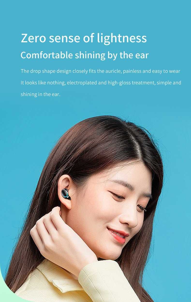 새로운 S9 새로운 Bluetooth 헤드셋 무선 바이노 럴 트위 트위 미니 귀 움직이기 지연