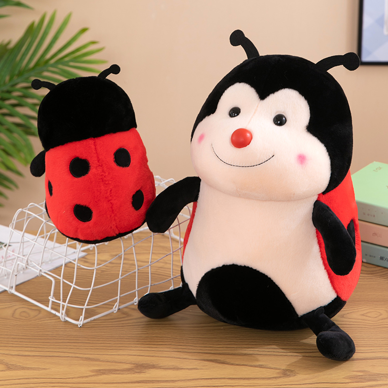Creative Seven Star Ladybug Animal Plush Toy Coverse Comforts Comforts Boy Play с Puppet Beetle Birthday Gift LA633