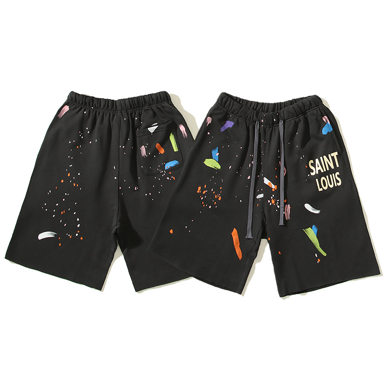 Painted Shorts Summer Pant Hip Hop For Men Drawstring Beach Holiday Short pants Clothes