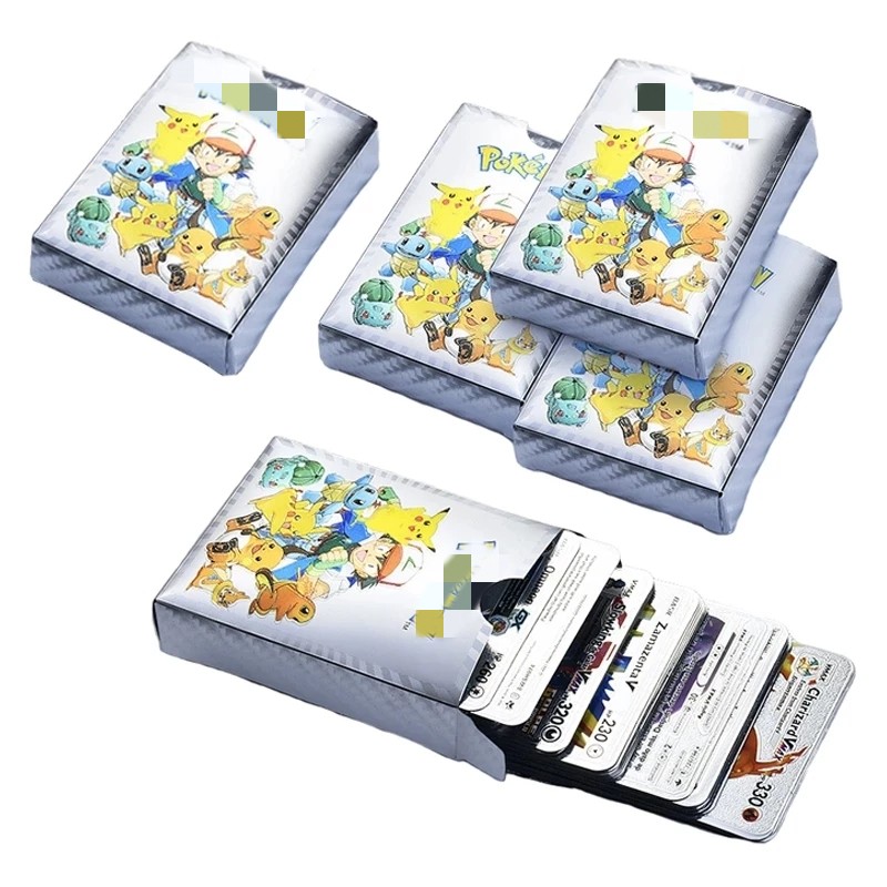 55 cartes de feuille d'or de dessin animé, atmosphère de jeu de combat, accessoires de jeu, stock cadeau 001