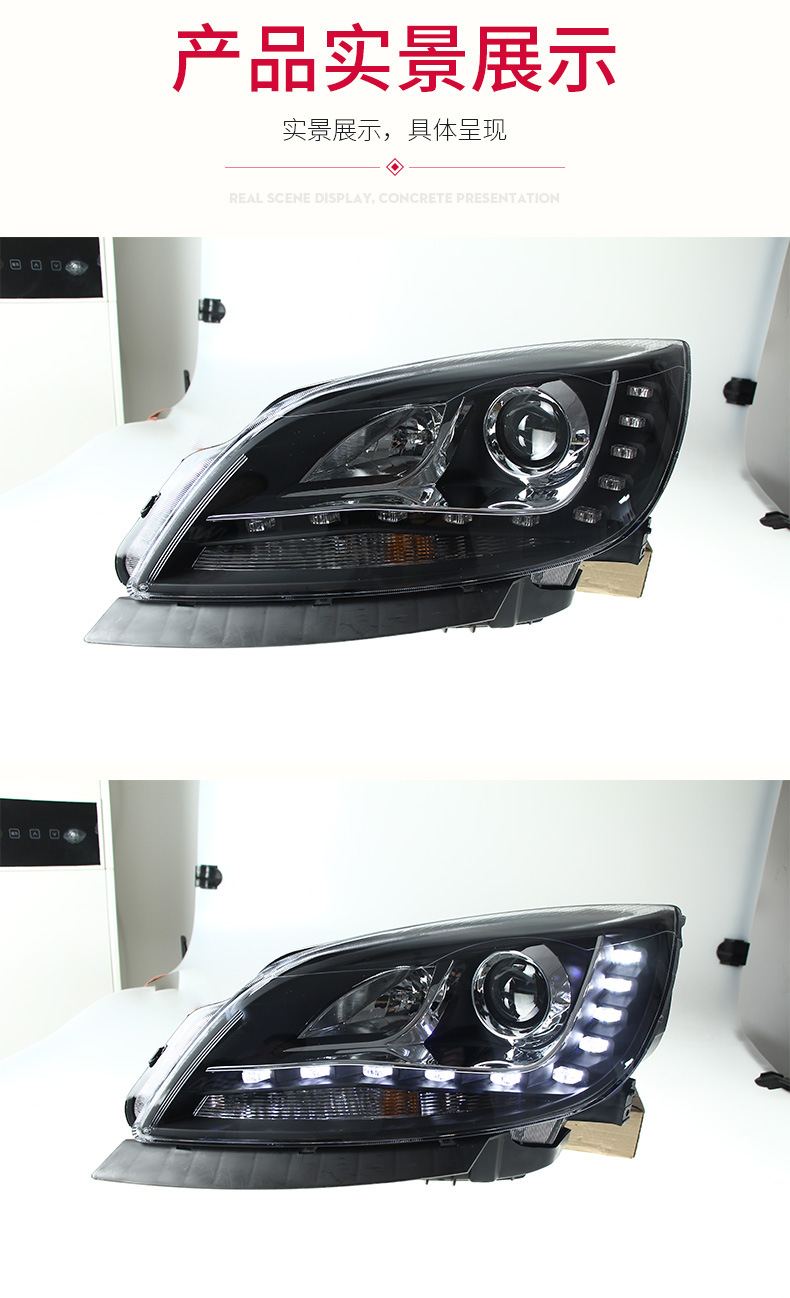 For Buick Excelle GT Headlights 2009-2014 LED Headlight DRL Hid Head Lamp Bi Xenon Porjector Accessories