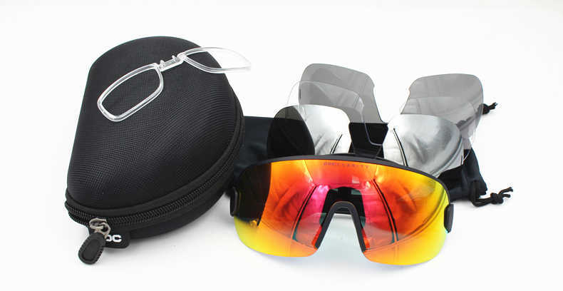 Utomhusglasögon POC AIM 4 LINS CYCKING SUNGLASSES Sport Road Mountain Bike Protective Glasses Men Women Gafas Cycling P230505