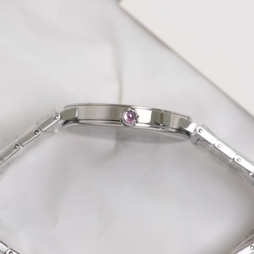 Kadınlar Süper Yüksek Kaliteli Kuvars İzle 33mm Gümüş Kadran Kakılıyor 12 Natural Jasper Diamonds İthal Orijinal Hareket Pil Sport Lüks Tasarımcı İzle Hediye