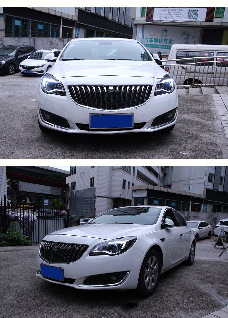 Headlights Assembly For Buick Regal GS 2014-2016 High Configuration LED Daytime Running Light Lens Xenon Lamp