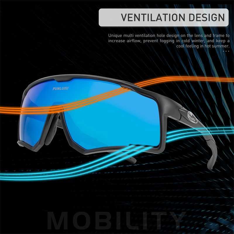 Outdoor Eyewear PUNLUXU Cycling Sunglasses Men Cycling Glasses UV400 Protection HD Lens Bicycle Eyewear Women Outdoor Sport Goggles Bike Glasses P230518