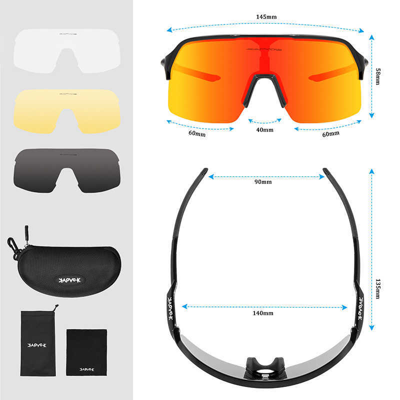 نظارات في الهواء الطلق kapvoe ركوب الدراجات النظارات الشمسية على الطريق نظارات الدراجات في الهواء الطلق نظارات واقية للوقاية من نظارات الدراجات mtb ركوب الدراجات p230505