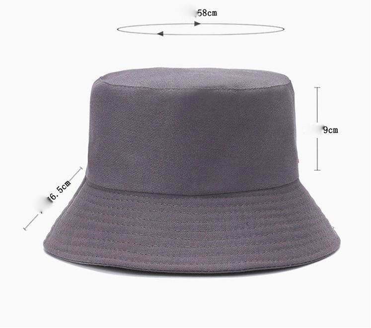 Fisherman's hat solid color adult summer beach sun hat Unisex blank ordinary bucket hat df012