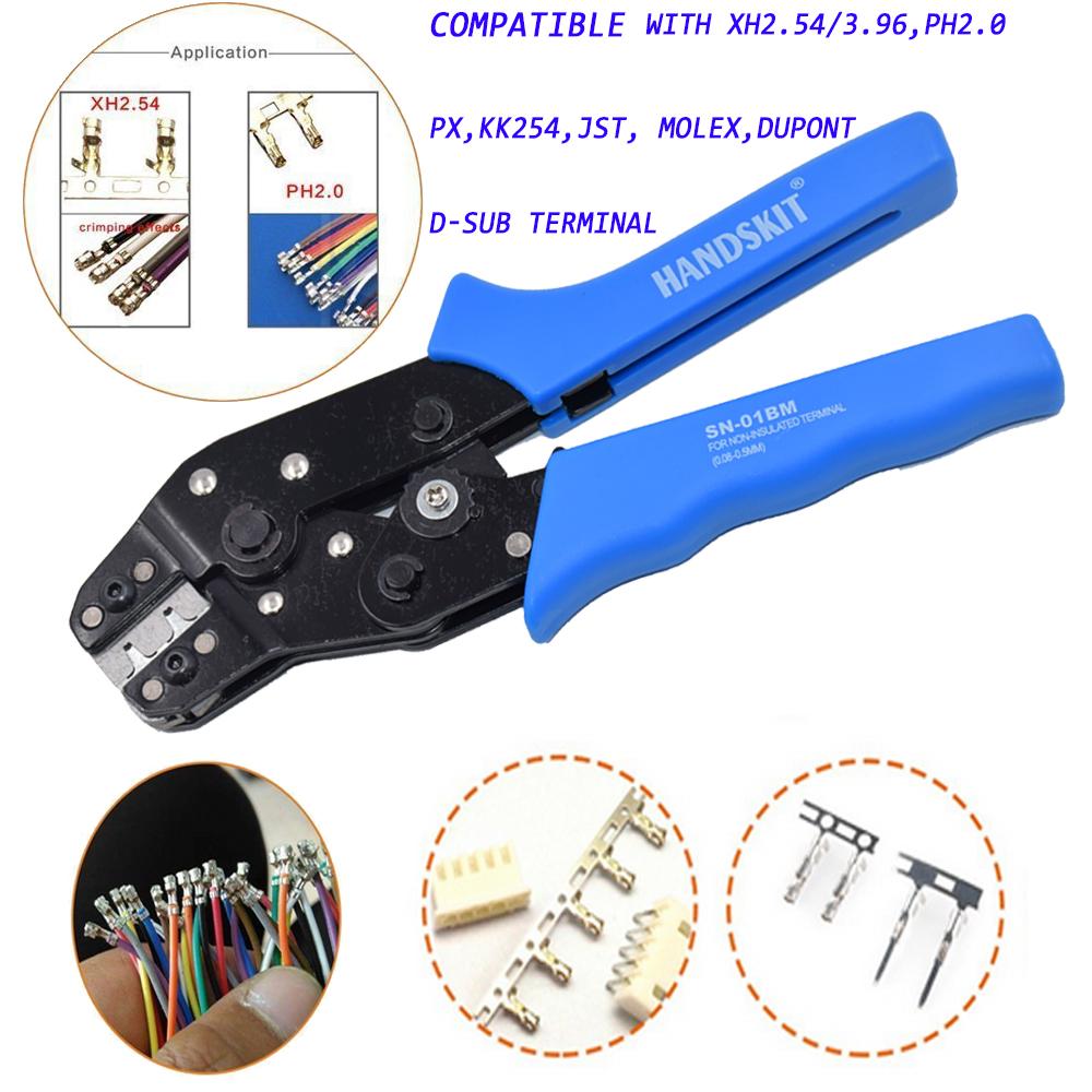 Tang SN01BM XH2.54 SM plug spring clamp Crimping pliers for JST ZH1.5 2.0PH 2.5XH EH SM Servo Connectors With 520 Connectors