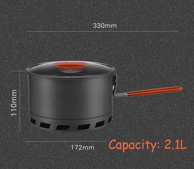 Camp Kitchen BuLin 2.1L Portable Outdoor Pot Ultralight Outdoor Camping Cookware Picnic Cooking Equipment S2500 good P230506