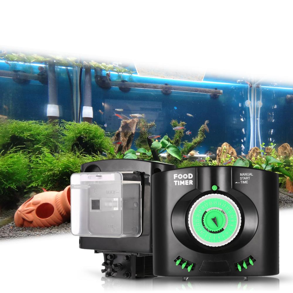 Matare Nicrew Smart Automatic Fish Feeder Aquarium Feeder Fish Tank Auto Matning Dispenser Timer Fish Tank Aquarium Accessories New