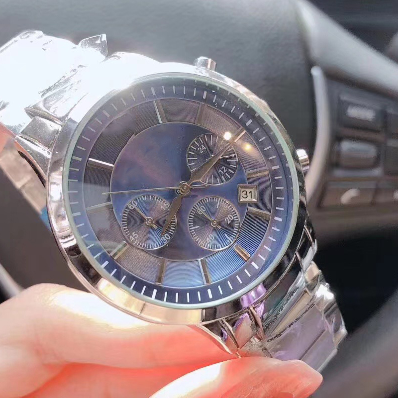 Nowy zegarek męski importowany mechanizm kwarcowy mineralne szkło hartowane lustro marionetka zegarek w hongkongu pasek niewidoczny podwójny zamek