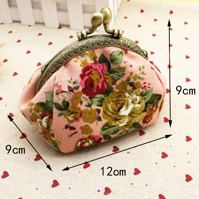 High Quality Coin Purses Women Vintage Flower Wallets Ladies Hasp Money Key Bags for Girls Change Purse Card Holder Female Pouch