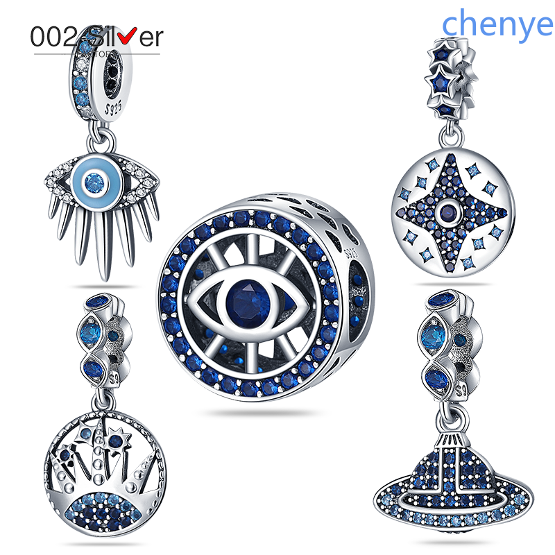 20 Style 925 Silver Color Evil Eye Charm Demon Eye Bead for Original Pandora Bracelet&Bangle DIY Making Fashion Jewelry Gift