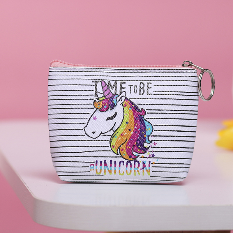 Children Unicorn Designer PU Coin Purse Mini Change Wallet 6 Style