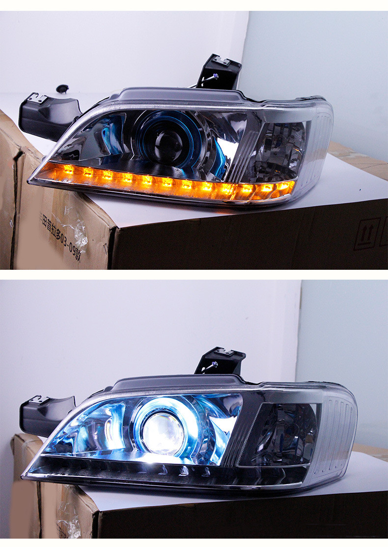 Conjunto de farol para Buick GL8 2000-2009 Luzes LED para carro Faróis dianteiros Destacam luzes de sinalização de curva