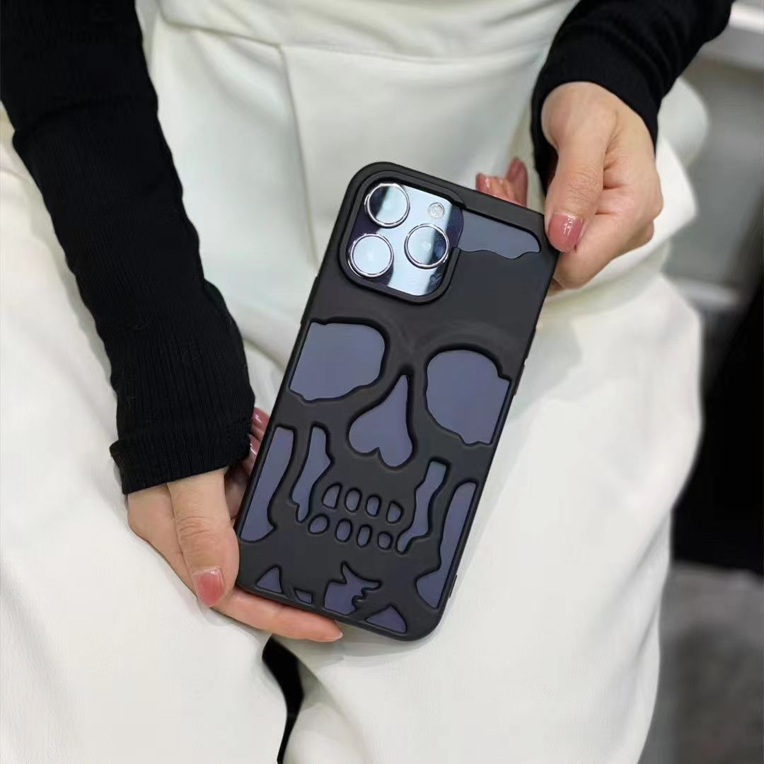 iPhone-Hülle galvanisierte Skelett-Telefonhülle iPhone 14 pro Max personalisiert 13 Halloween 12 kreative 11 männliche Modelle