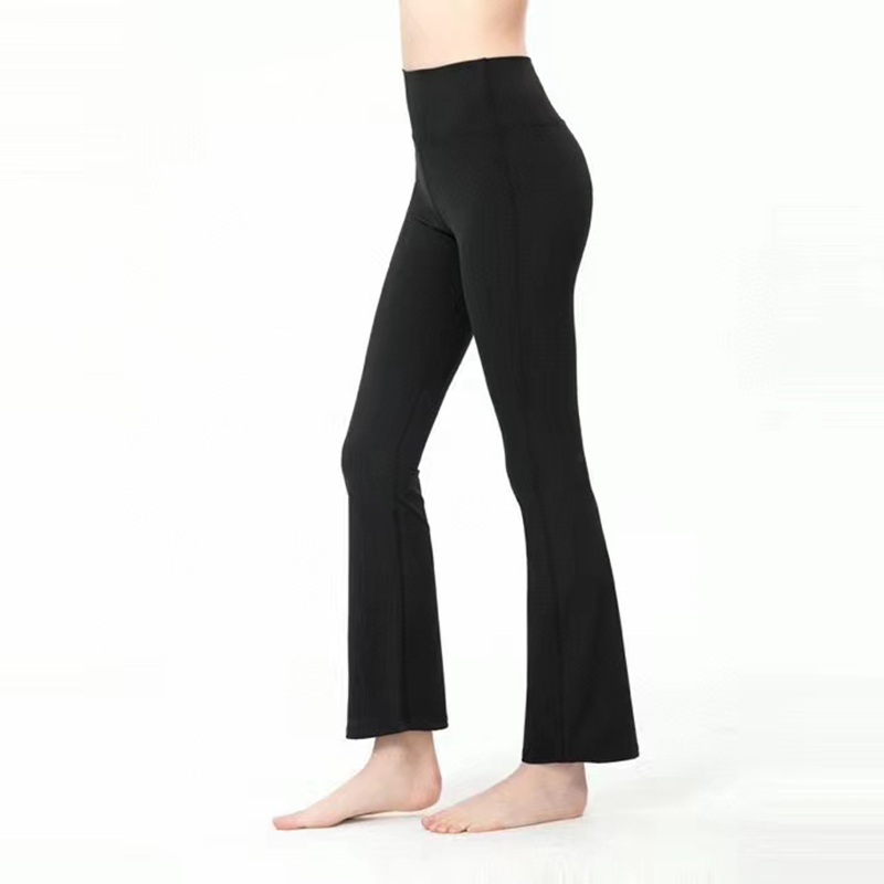 Calças de ioga feminina calças ativas ostenta cintura alta perna reta Certo peso leve respirável Pilates ao ar livre elástico
