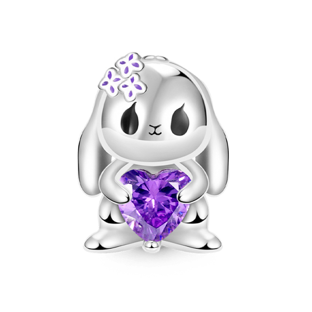 925 Silver Fit Pandora Charm 3D Chat, Newt, Arctic Fox, Heart Hugging Series Beaded Cute Cartoon Animals Bead Dangle Fashion Charms Set Pendentif DIY Fine Beads Jewelry