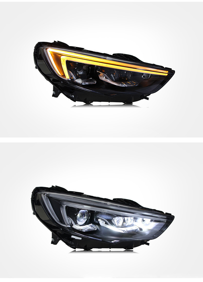 Automobile Front Head Lights For Buick Regal 20 17-20 19 Upgrade LED Daytime Running Light Matrix Laser Lens Signal Headlights