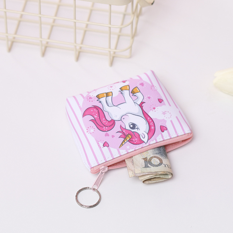 Children Unicorn Designer PU Coin Purse Mini Change Wallet 6 Style