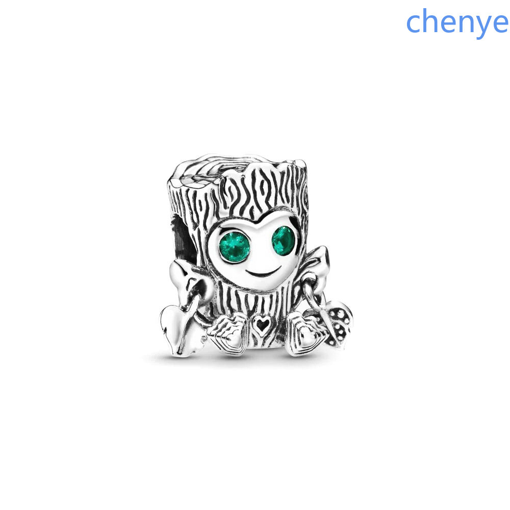 925 Silver Fit Pandora charme Blue Fox Tree Spirit Monkey Diy Requintado Acessórios de joias