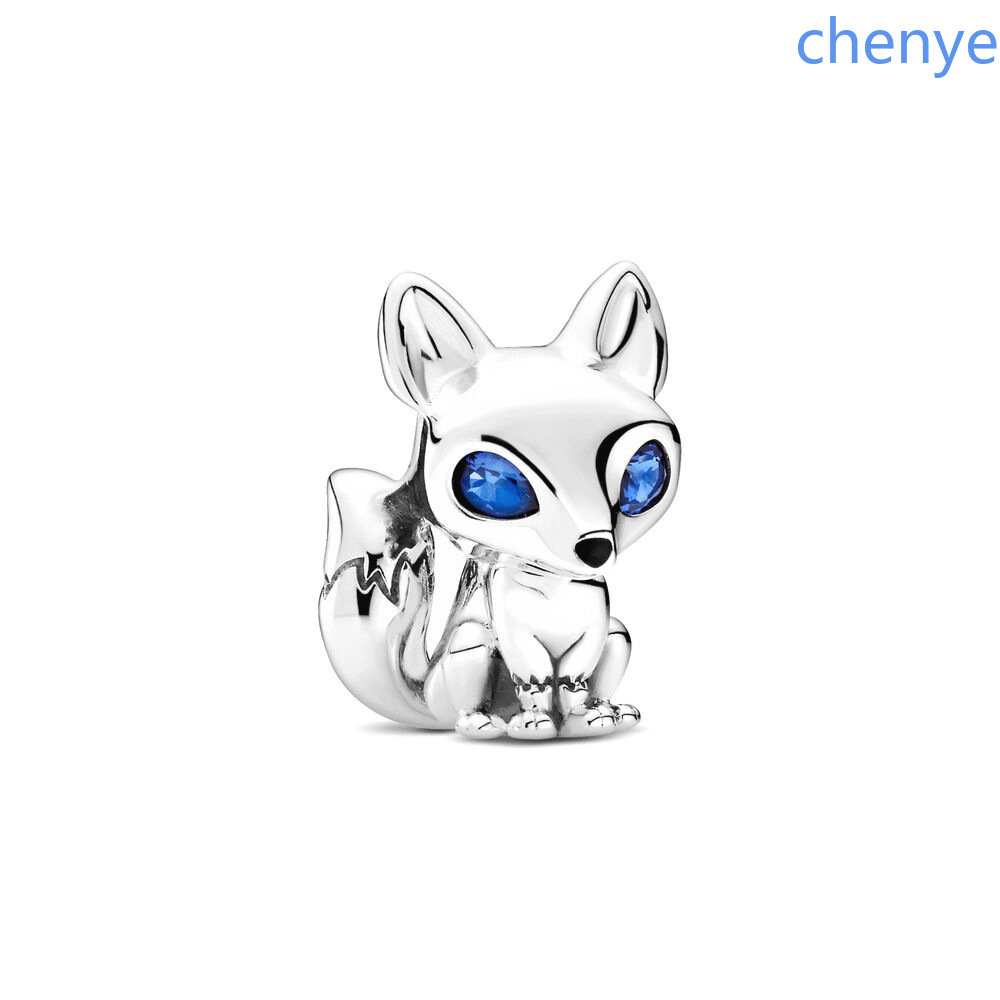 925 Silver Fit Pandora Charm Blue Eyed Fox Tree Spirit Monkey Diy utsökta smycken Tillbehör Bead Dangle Fashion Charms Set Pendant Diy Fine Pärlor smycken