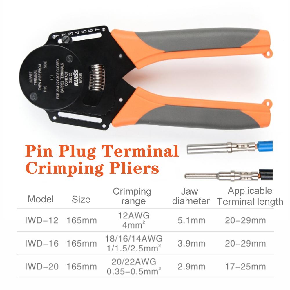 Schraubendreher IWD12/16/20 Handwerkzeug Crimpzange Geeignet für Dechi Connector 4Point Crimpzange Terminalzange