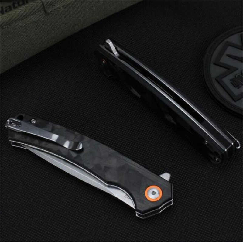 Camping Hunting Knives Kesiwo GT964 D2 Blade EDC Folding Knife Carbon Fiber Handle Ball Bearing Flipper Camping Fiske Survival Pocket Outdoor Knife P230506