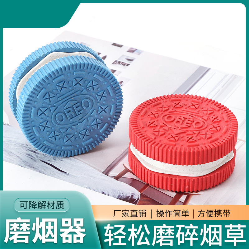 Smoking Pipes New degradable material plastic cigarette grinder 2-layer 53MM creative cigarette grinder