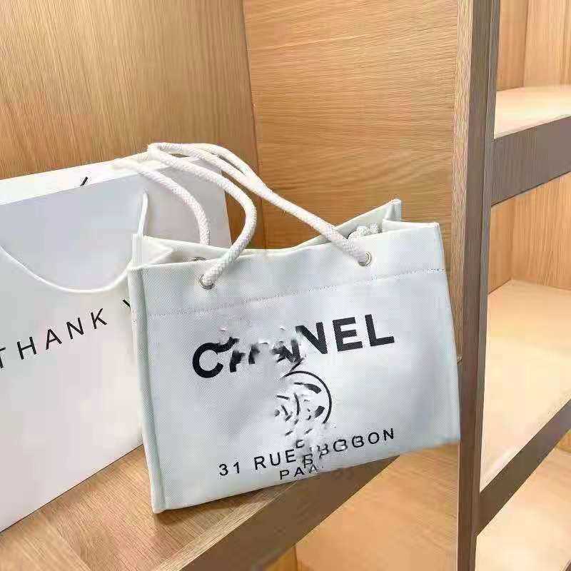 2021 Ny online Röd mode Tote Casual One Shoulder Portable Canvas Shopping Bag Factory Outlet 70% rabatt