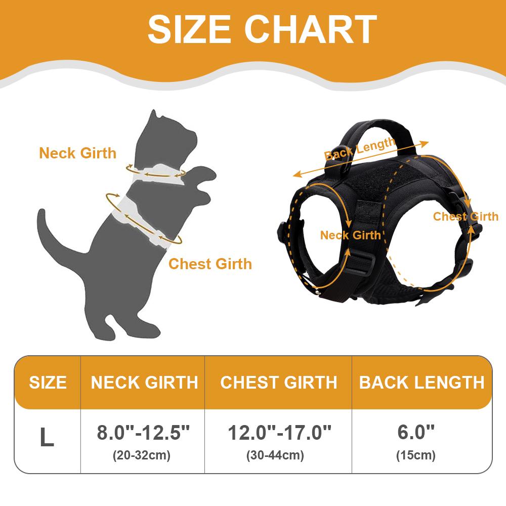 Leads Military Tactical Cat Harness Vest Escape Proof Nylon Dog Puppy Harness Pet Vest Harness for Cats Small Dogs Training Walking