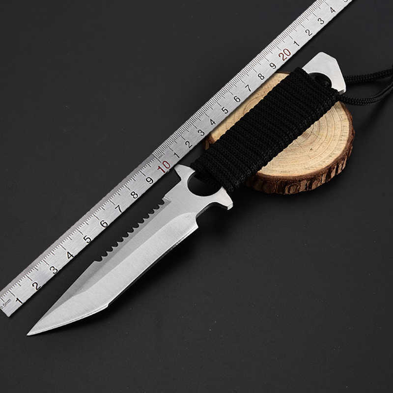 Camping Hunting Knives Duoclang Classic Tanto Fixed Blade Knife Survival Self-Defense Tool Militaire camping Multi-messen met slijper P230506