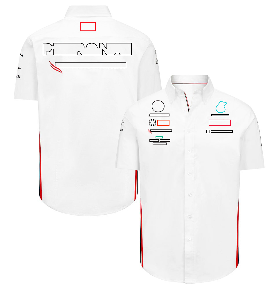 Camicie F1 2023 Formula 1 Team Driver Polo Camicia da uomo estiva da corsa Fans Camicia casual con bottoni Motocross Jersey Car Logo Tops