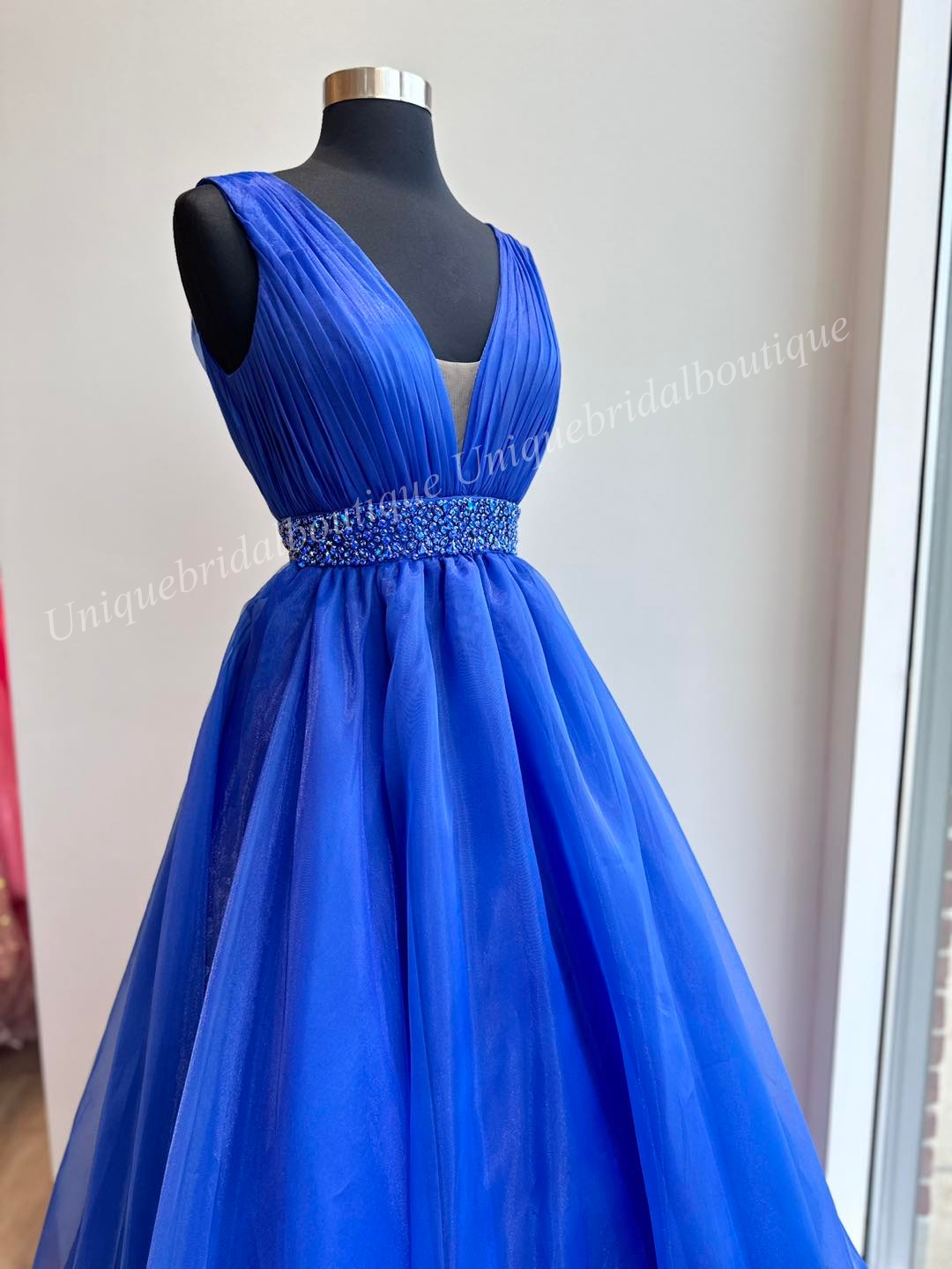 PUMGING V-HECK BALLGOWN PROM DRESS 2K23 Orange Organza Crystal Midjeband Lady Pageant Formell Evening Evening Event Party Runway Black-Tie Gala Gown Junior Senior Royal Red