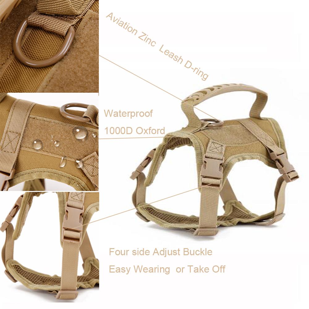 Clothing Tactical Cat Harness Vest With Handle Military Small Dog Harness NoPull Service Cat Vest Adjustable For Cat Puppy Walking