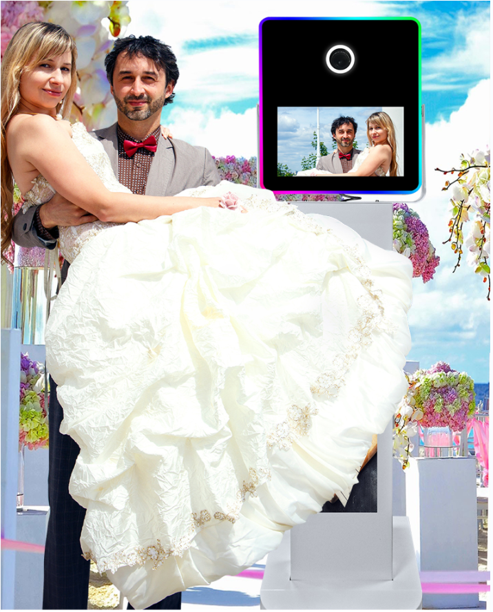 Dslr Photo Booth Shell Photo Booth Machine 15.6in Écran Tactile Photo Booth Avec Mini PC Pour Les Mariages D'événements De Fête