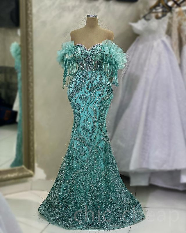2023 może ASO EBI luksusowa syrenka na balu maturę kryształy cekinowe koronkowe wieczór formalny impreza druga recepcja urodzinowe suknie zaręczynowe sukienka szata de soiree ZJ173