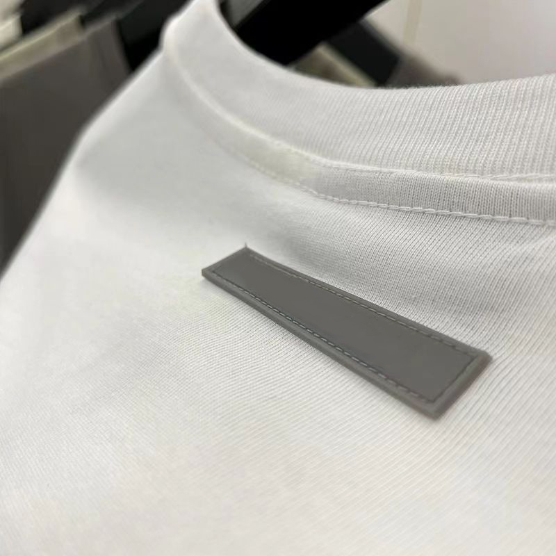 패션 브랜드 티셔츠 남성 하이 스트리트 티셔츠 셔츠 청소년 패션 느슨한 편지 인쇄 단색 디자이너 남자 짧은 슬리브 순수면 탑