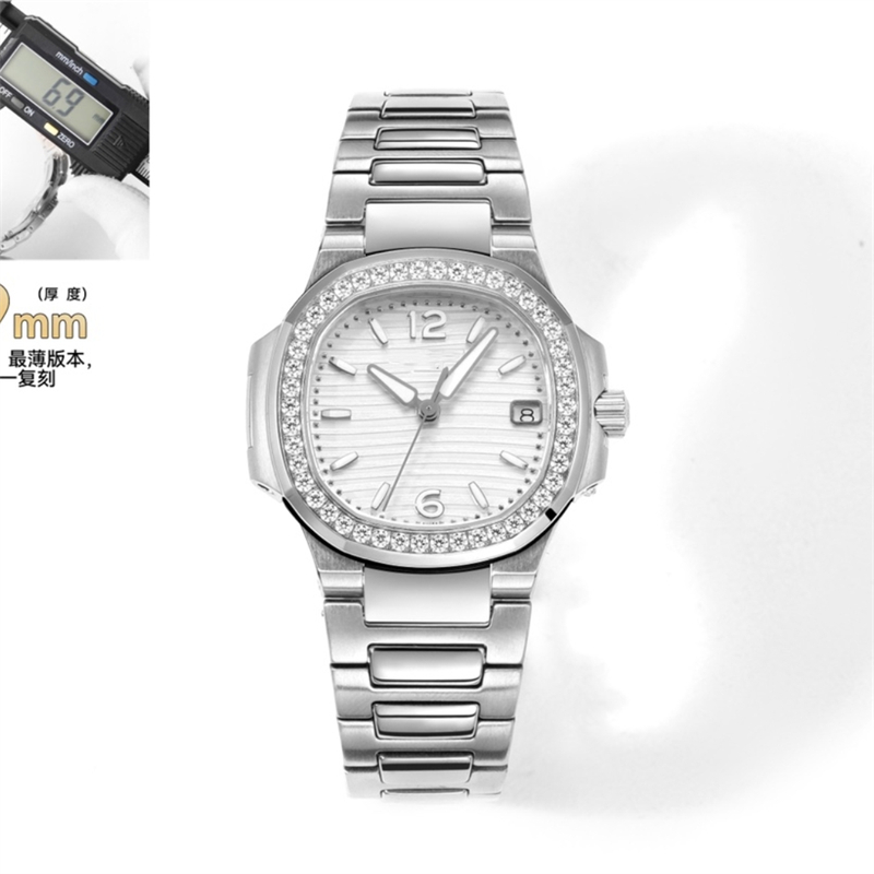 7010 montre de luxe часы с бриллиантами дизайнерские часы 32x6,9 мм Швейцария кварцевые стальные роскошные часы женские часы наручные часы Relojes
