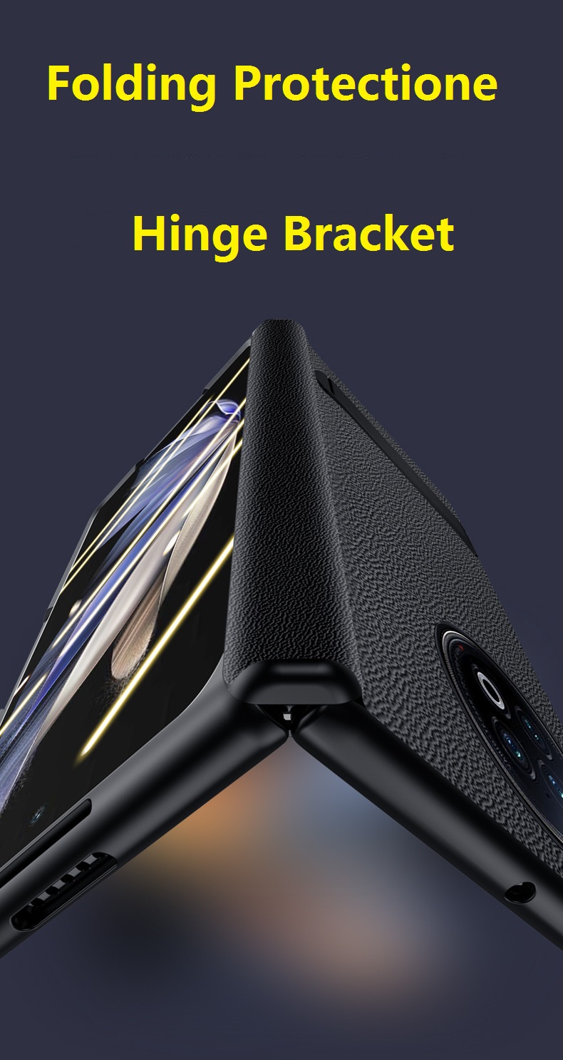 Support magnétique étuis pour Vivo X Fold 2 Fold2 étui en cuir véritable charnière couverture de Film de protection